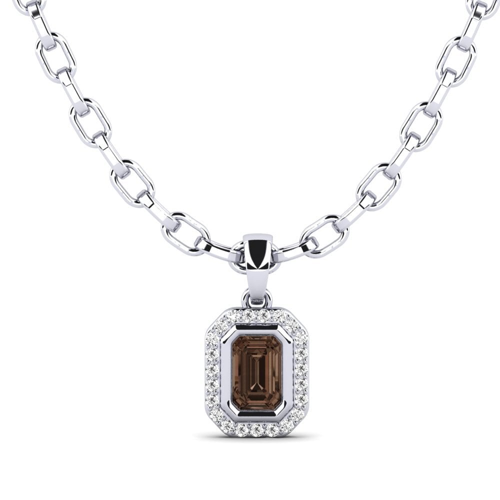 Emerald Cut Smoky Quartz Men's Pendant Torm