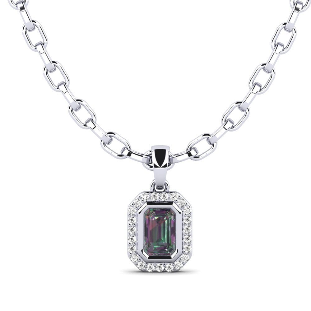 Emerald Cut Mystic Topaz Men's Pendant Torm