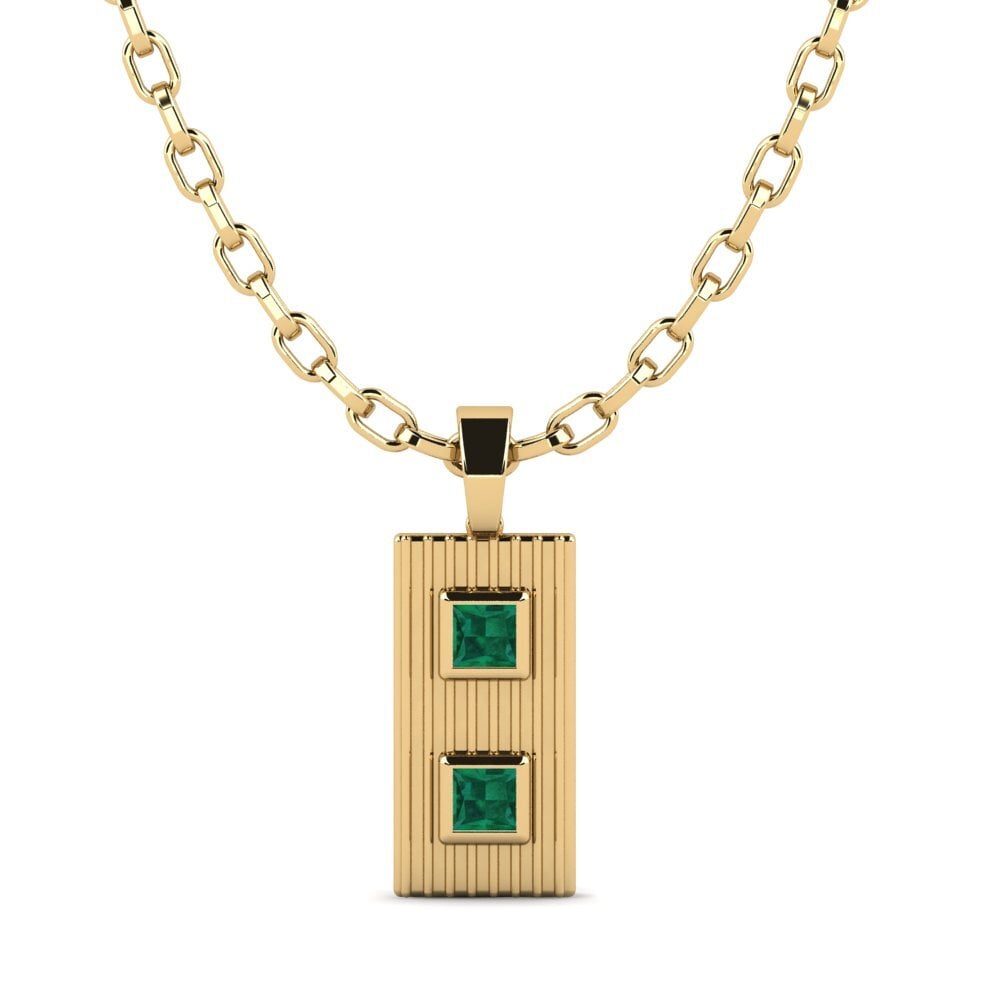 Emerald Men's Pendant Weisded