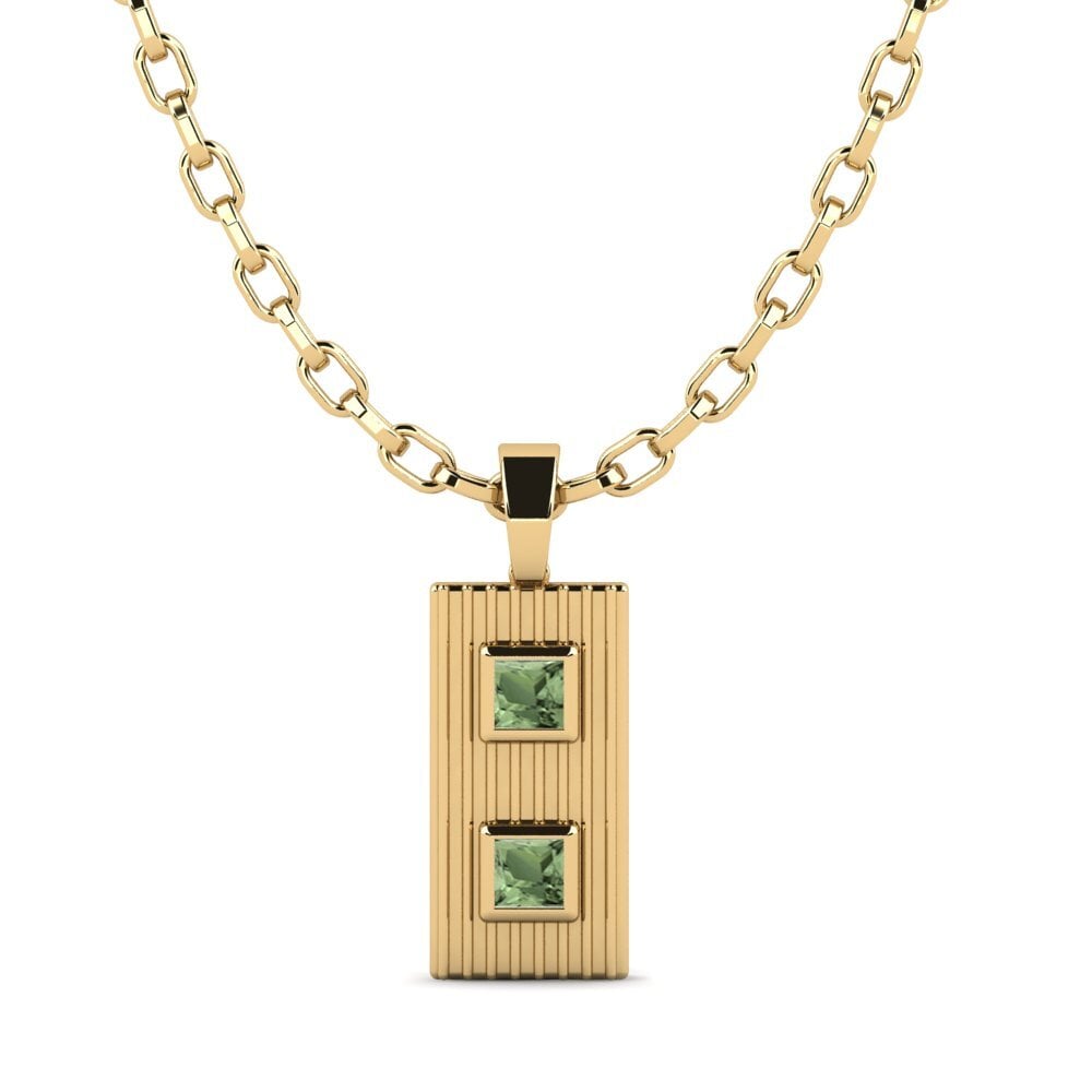 Green Sapphire Men's Pendant Weisded