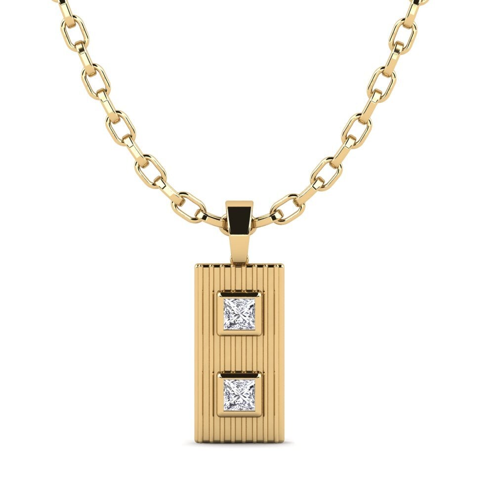 Princess Lab Grown Diamond Men's Pendant Weisded