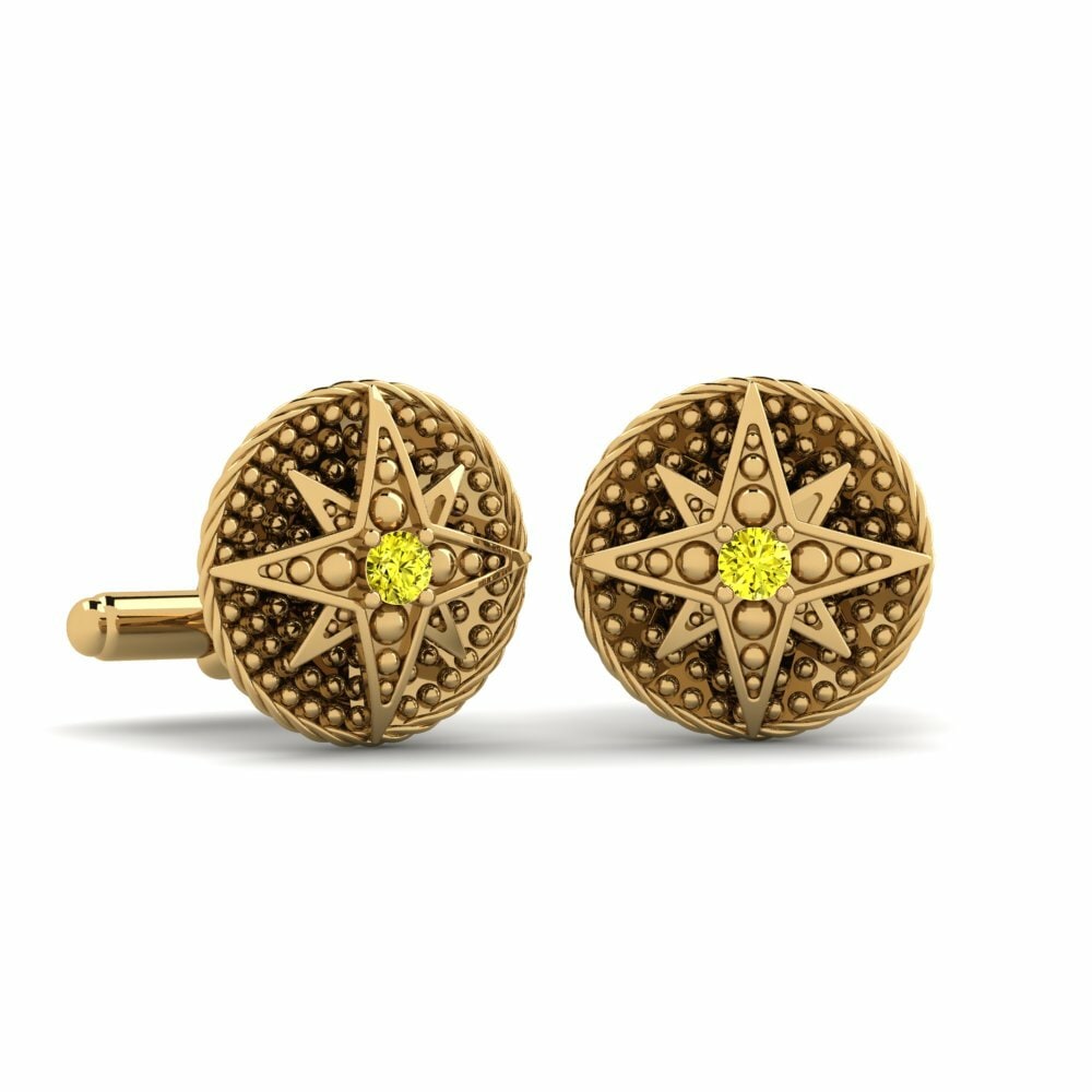 Yellow Diamond Cufflink Cichust