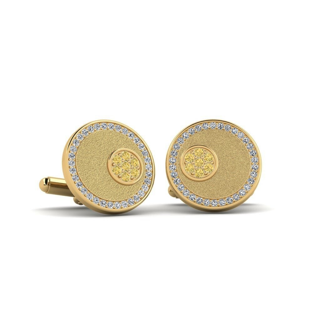 Yellow Diamond Cufflink Costage