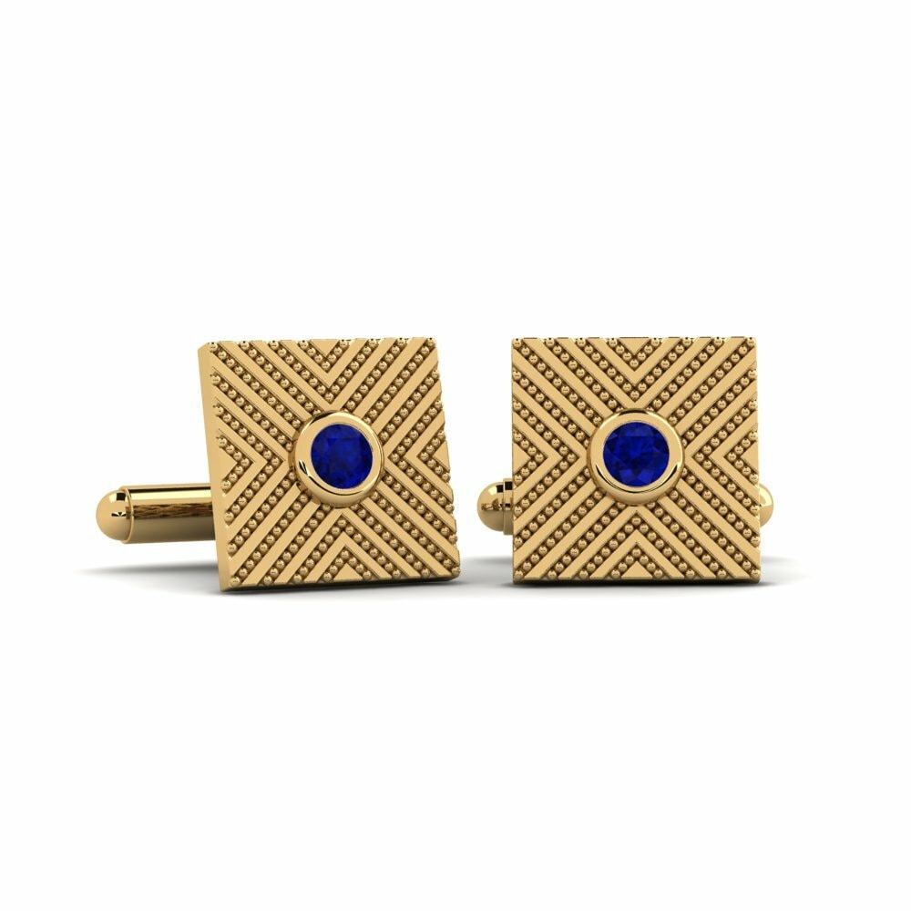 14k Yellow Gold Cufflink Crisp