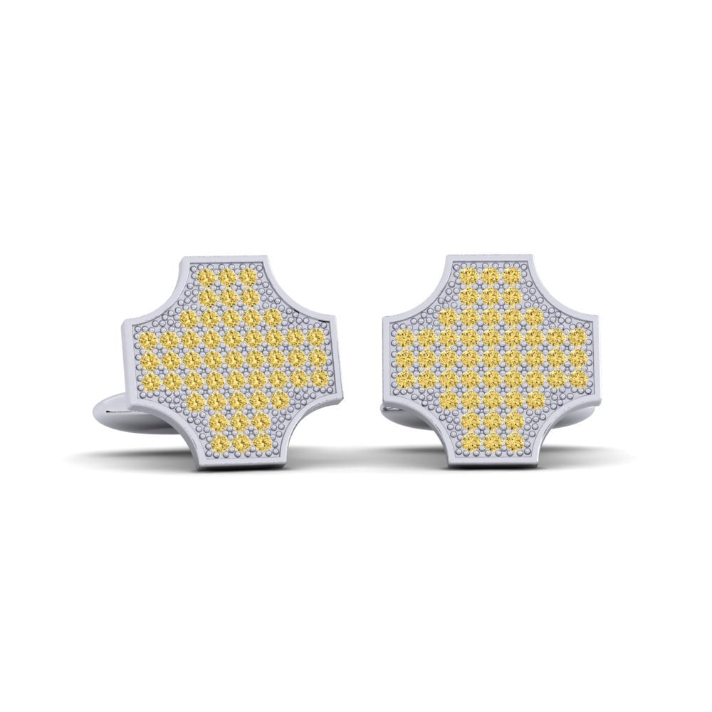 Gul Diamant Manchetknap Donsie