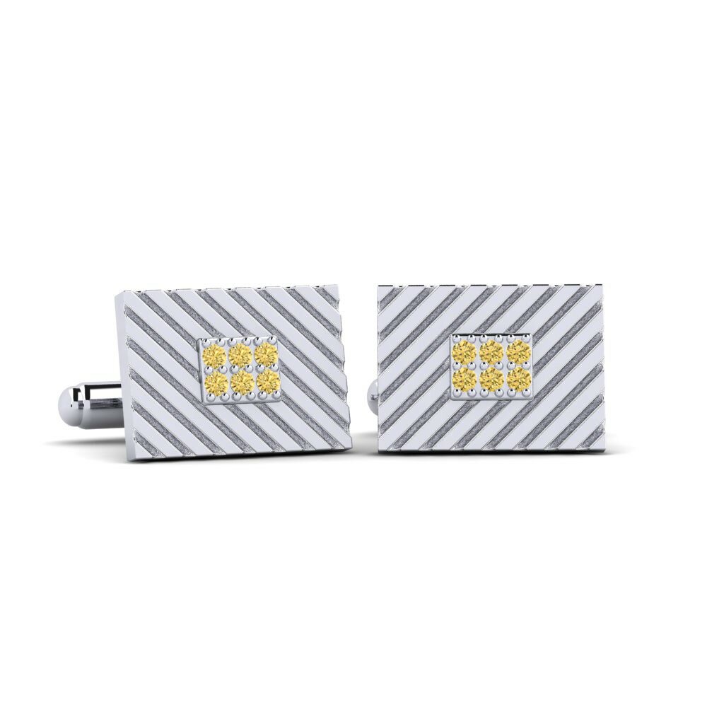 Yellow Diamond Cufflink Fartuyah