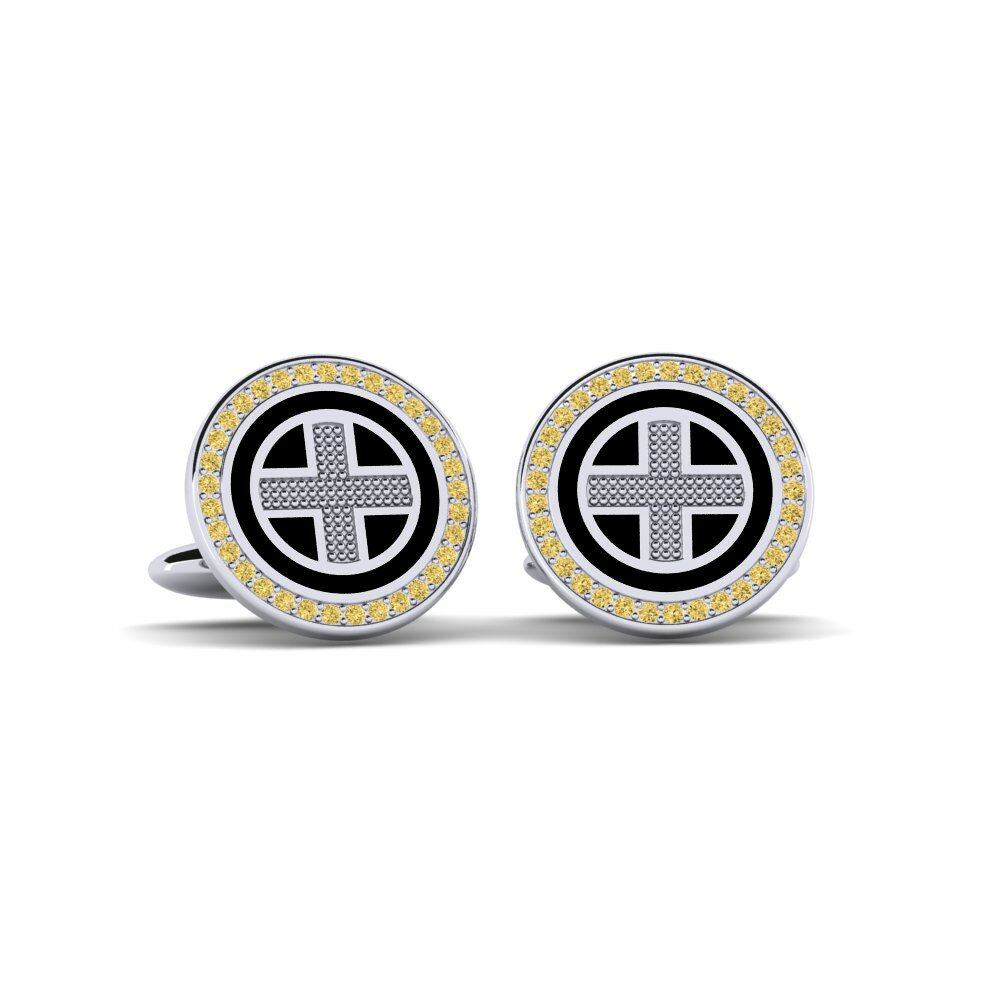 Yellow Diamond Cufflink Felporkse