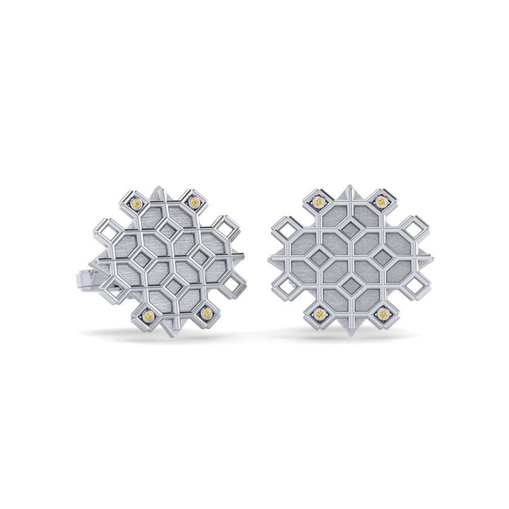 Yellow Diamond Cufflink Handsome