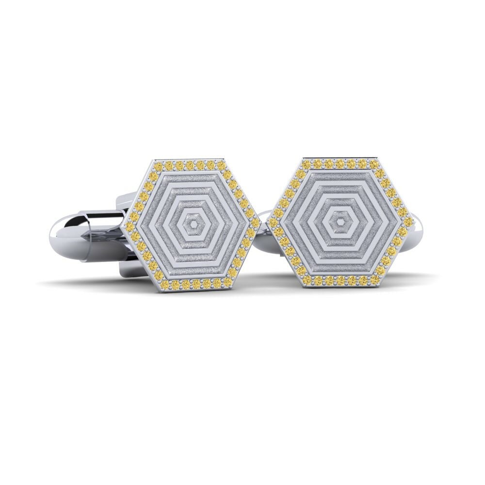 Yellow Diamond Cufflink Kirunal