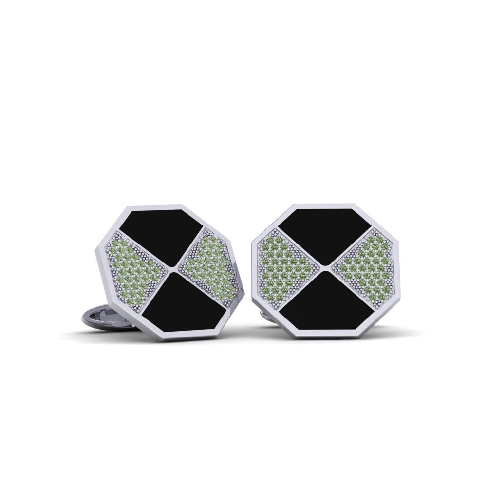 Grøn Diamant Manchetknap Poeme