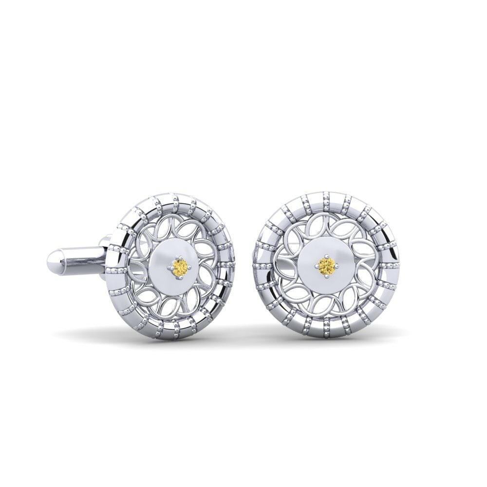 Bouton de manchette Uccery Diamant Jaune