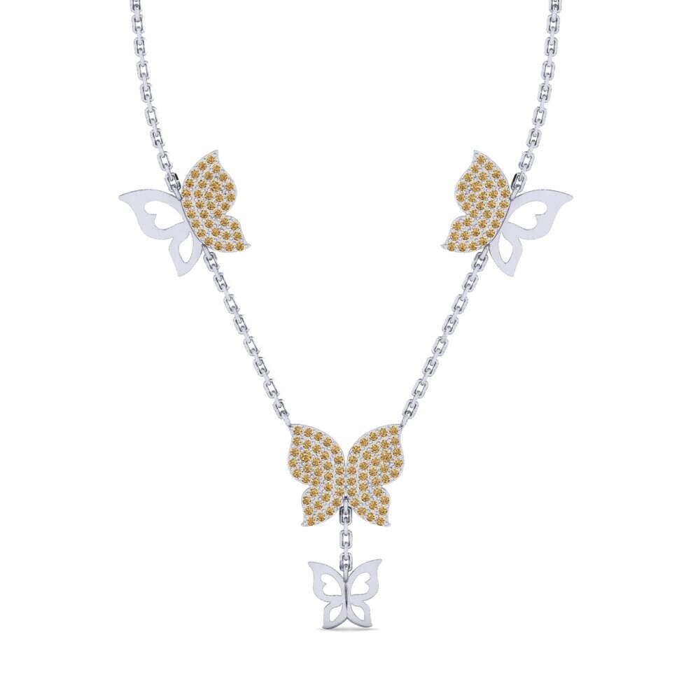 Diamante café Collar de Mujer Meteris