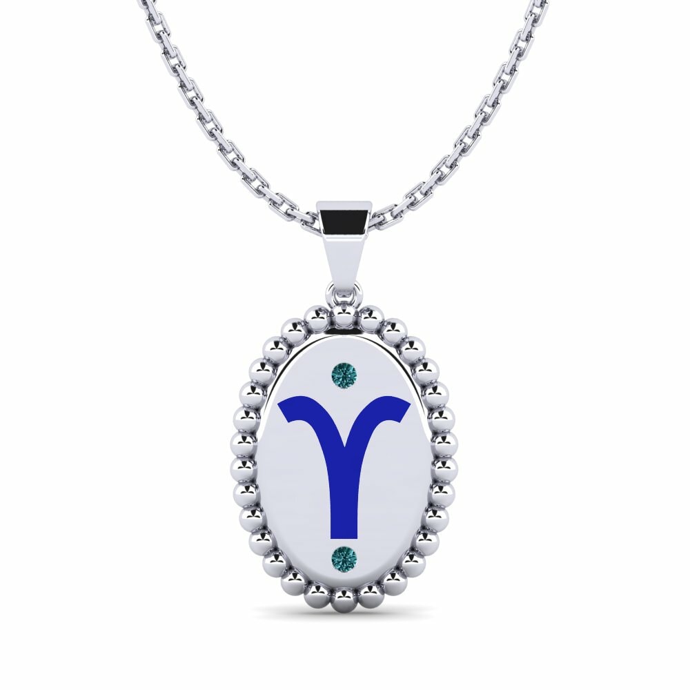 Horoscope Blue Diamond Necklaces