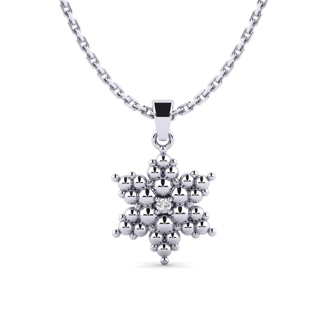 Plata 925 Diamante cultivado en laboratorio Colgante de Mujer Carest