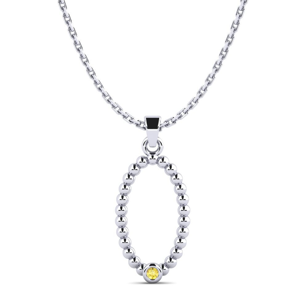Yellow Sapphire Women's Pendant Fequanlin