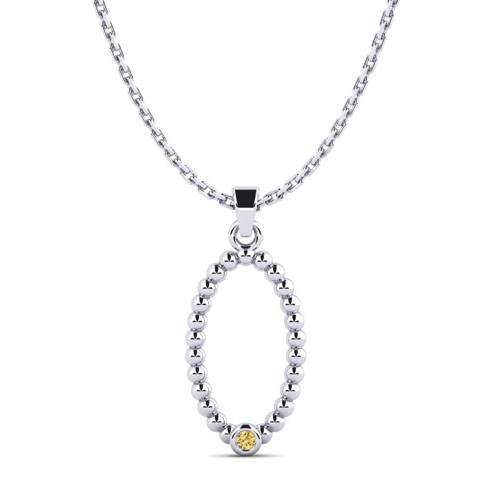 Gele Diamant Dames Hanger Fequanlin