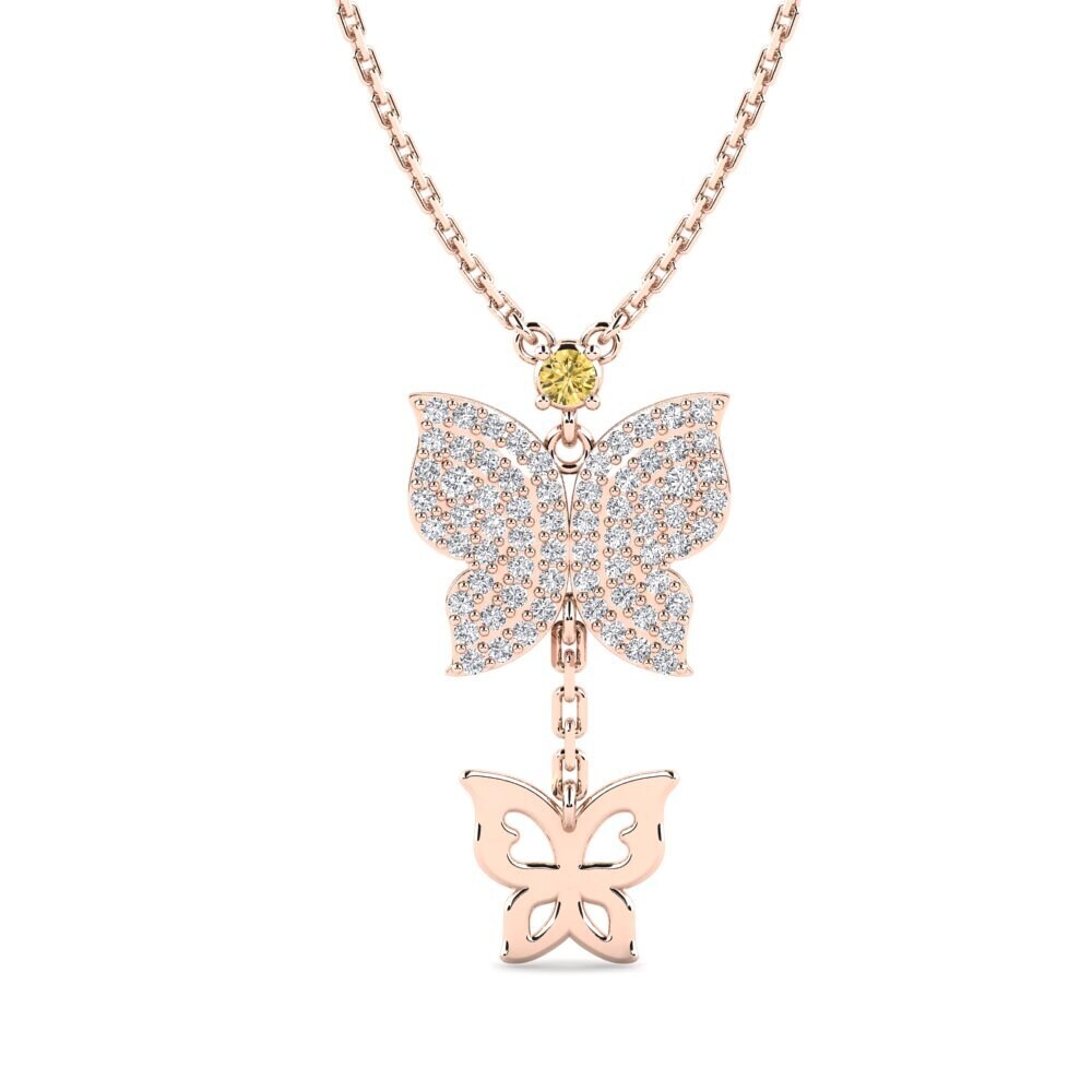 Yellow Diamond Women's Necklace Light