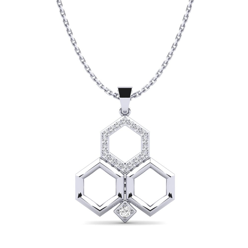 Ciondolo con nome in moissanite e diamanti ghiacciati: ciondolo con
