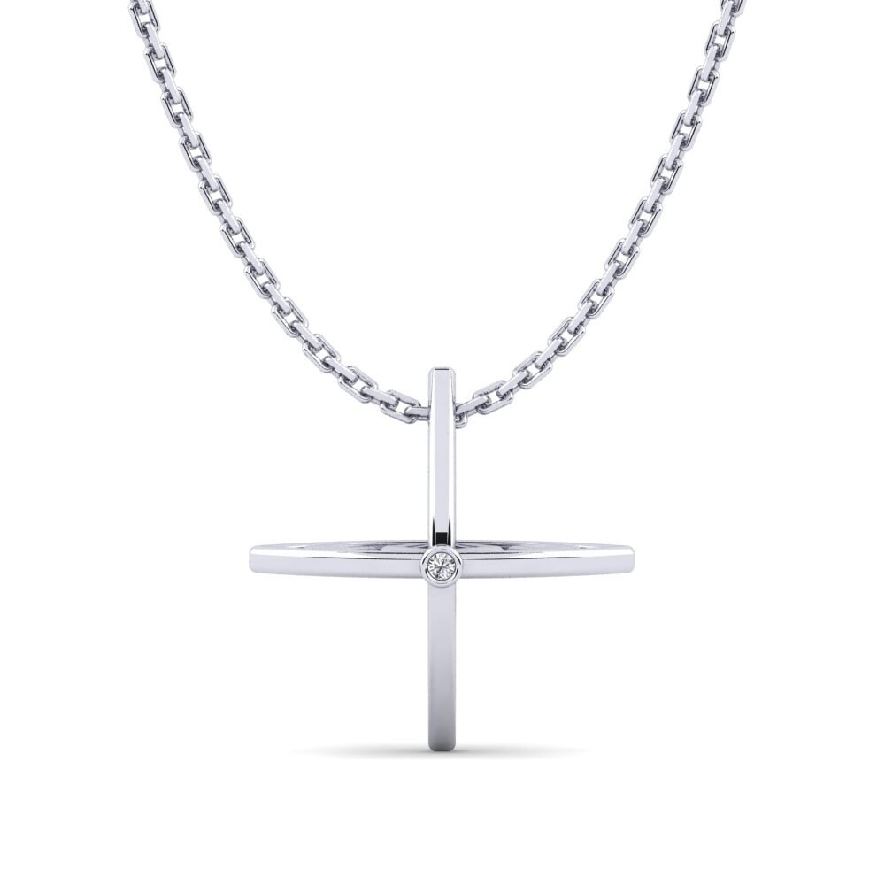 Plata 925 Diamante cultivado en laboratorio Colgante de Mujer Ugneran