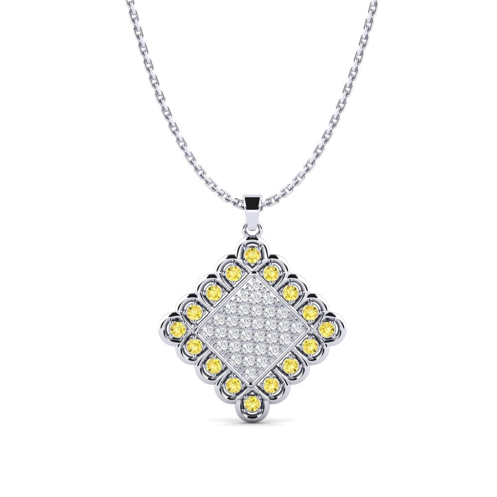 Zafiro amarillo Colgante de Mujer Balgaires
