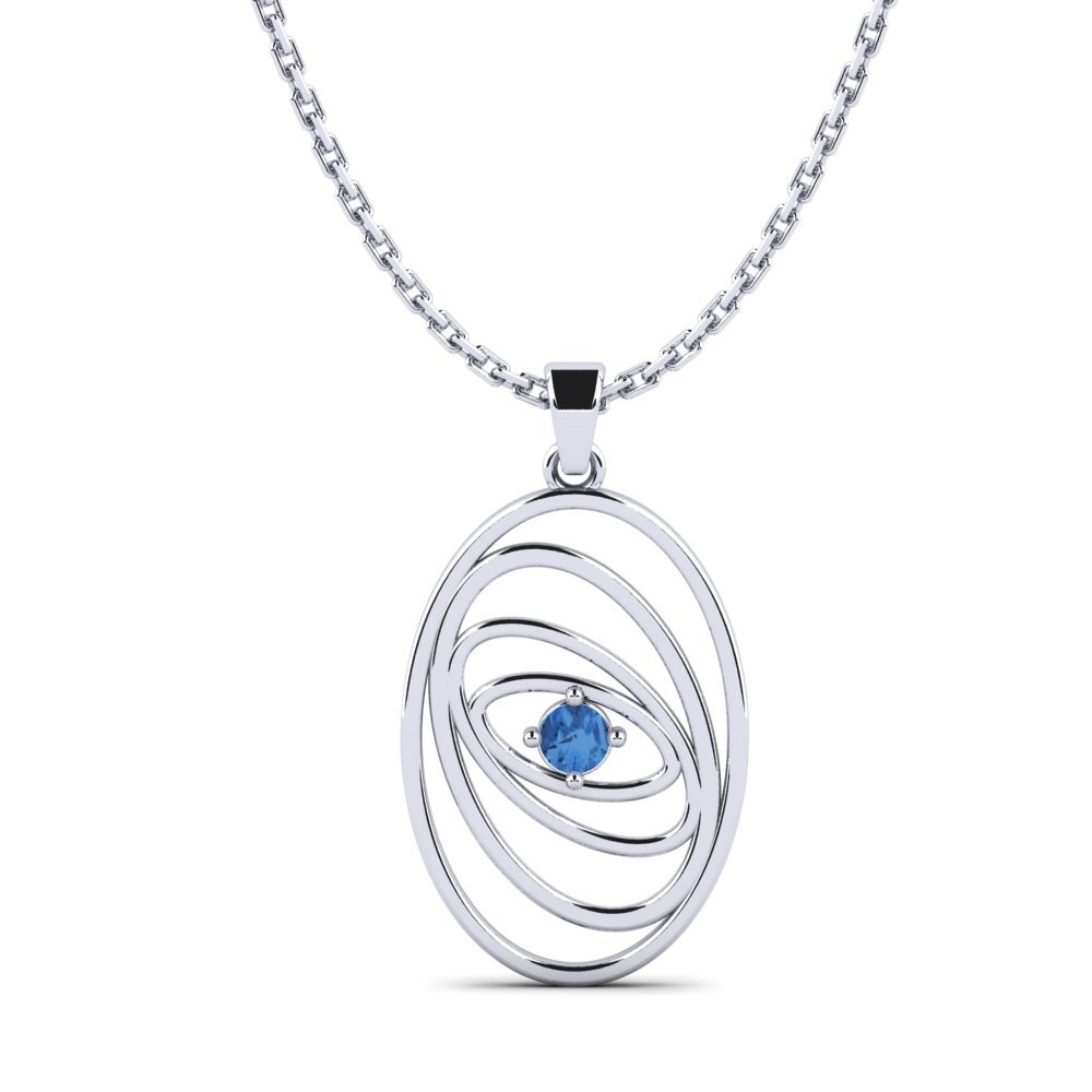 Circonita Azul Oscuro Colgante de Mujer Bluey