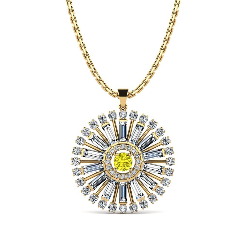 Yellow Diamond Women's Pendant Glairya