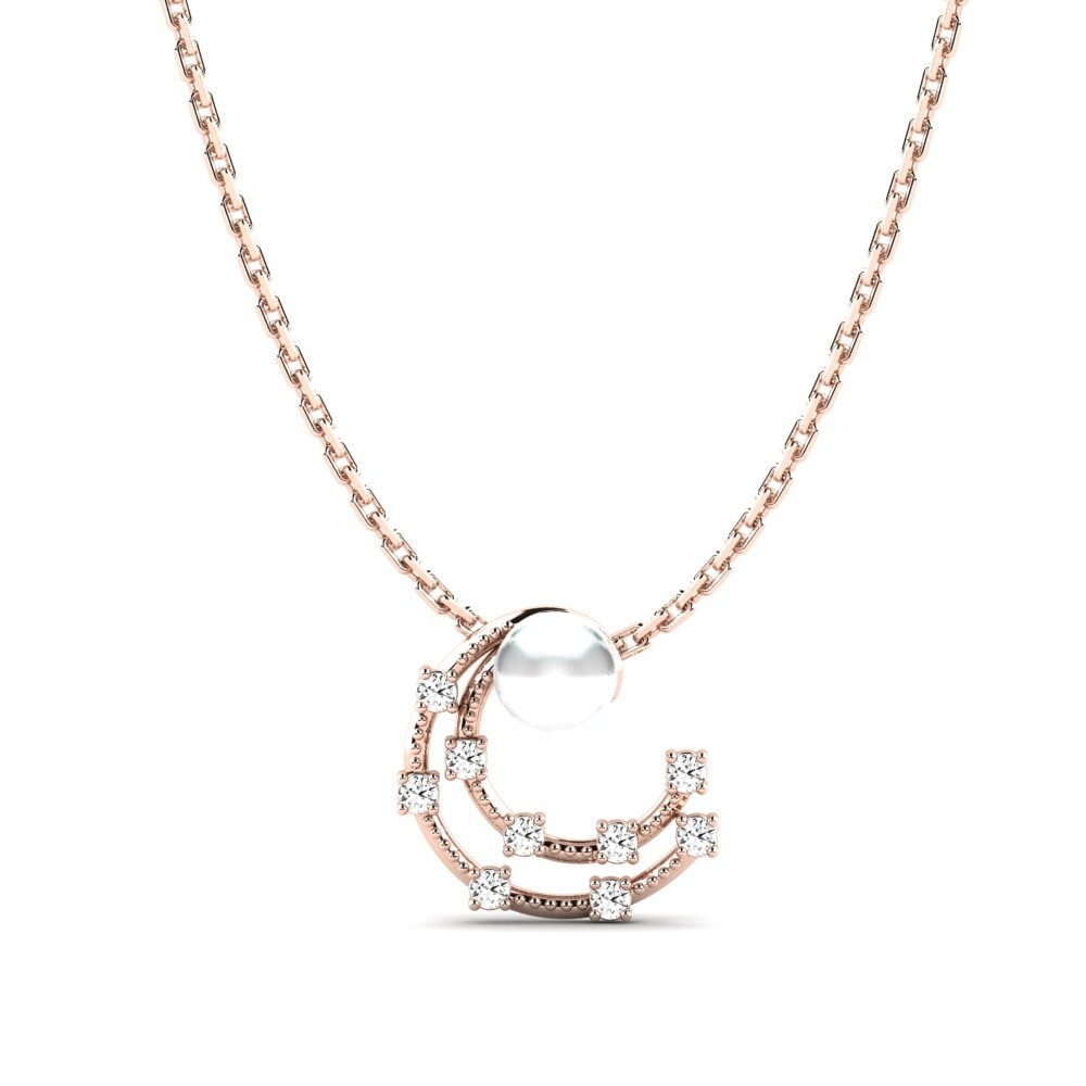 Rotgold 750 Moissanit Damen anhänger Hazali