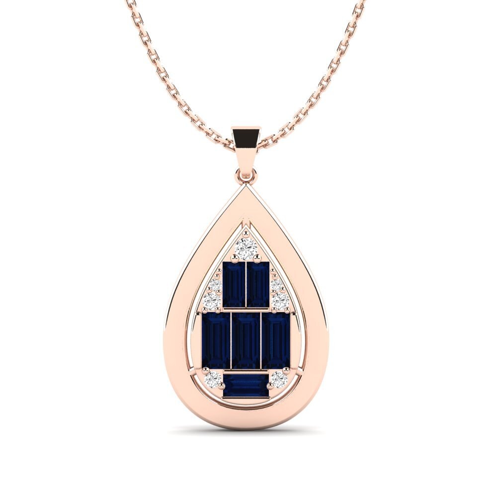 Order Carat Baguette cut 14K Rose Gold Sapphire GLAMIRA