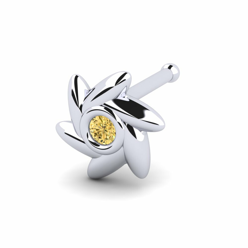 Gele Diamant Neus Pin Afficc
