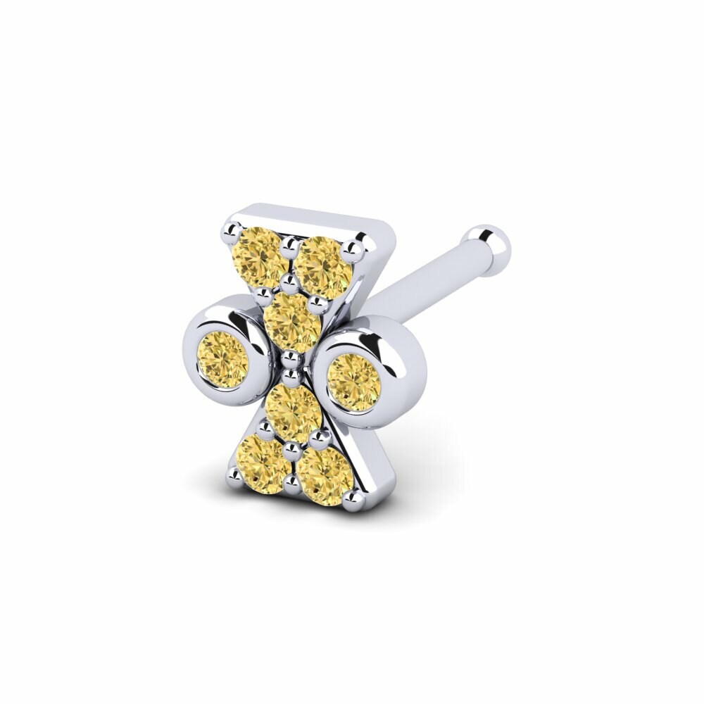 Gele Diamant Neus Pin Affis