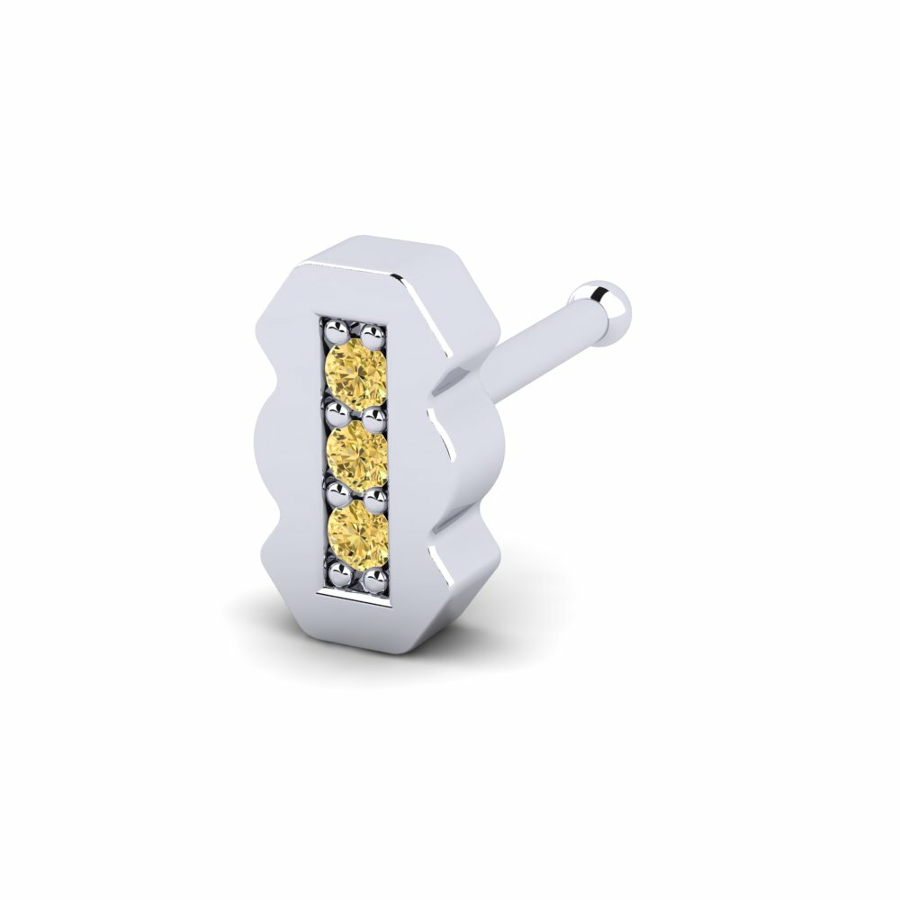 Gele Diamant Neus Pin Ajira