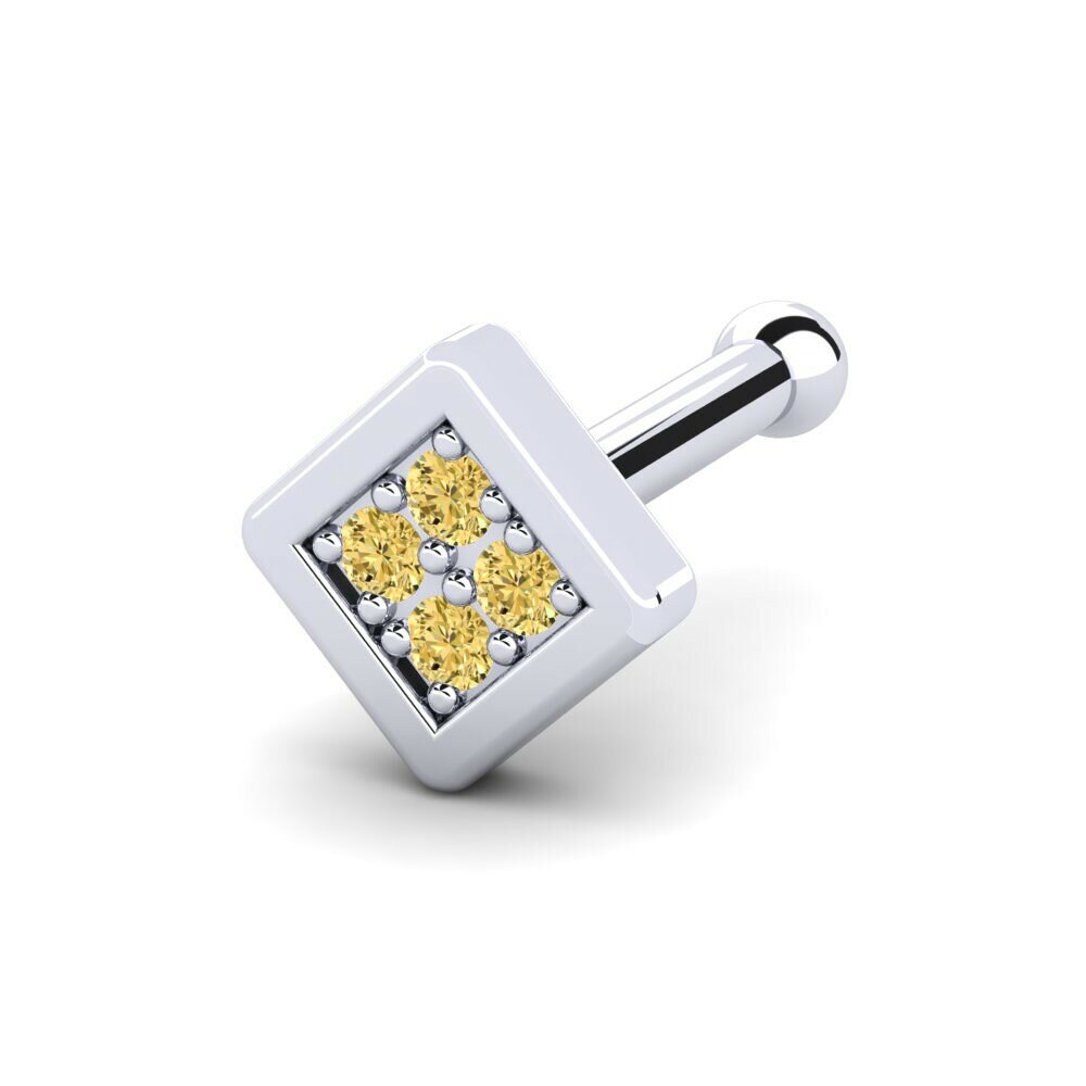 Gele Diamant Neus Pin Alinal