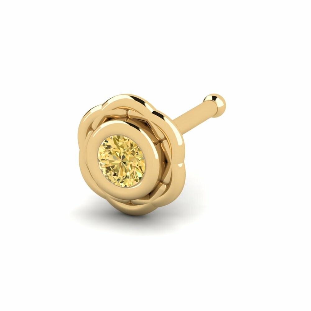 Gele Diamant Neus Pin Alluten