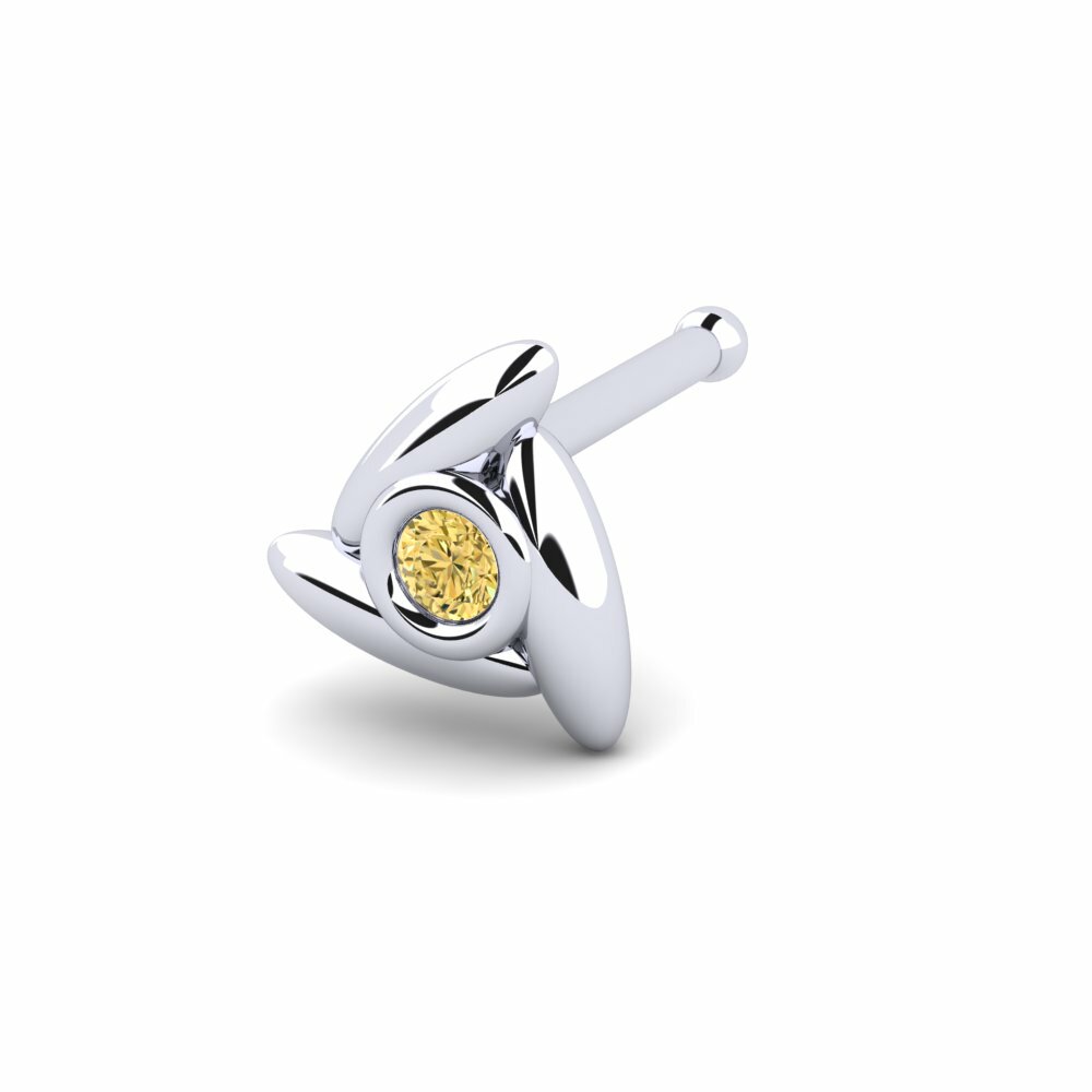 Gele Diamant Neus Pin Azygda