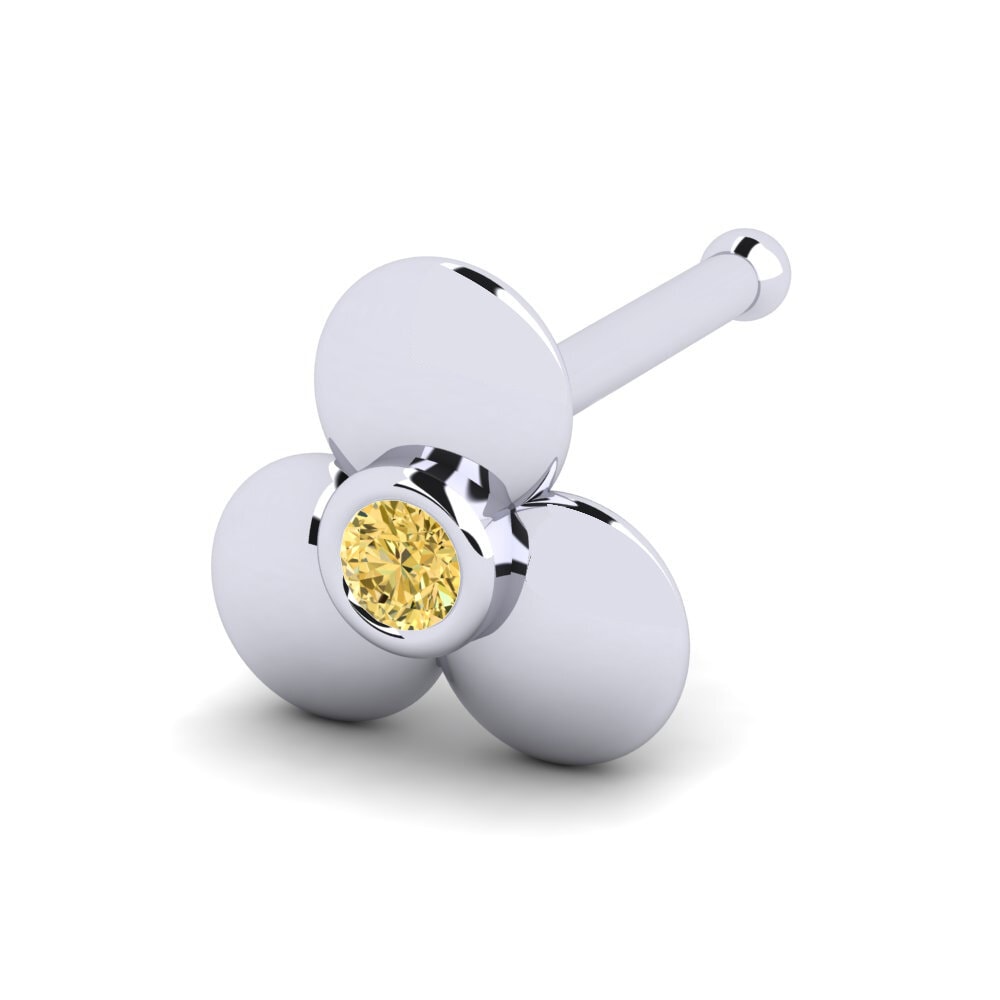 Gele Diamant Neus Pin Baffusine