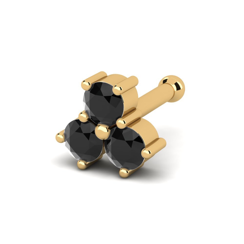 Black Sapphire Nose Pin Bellena