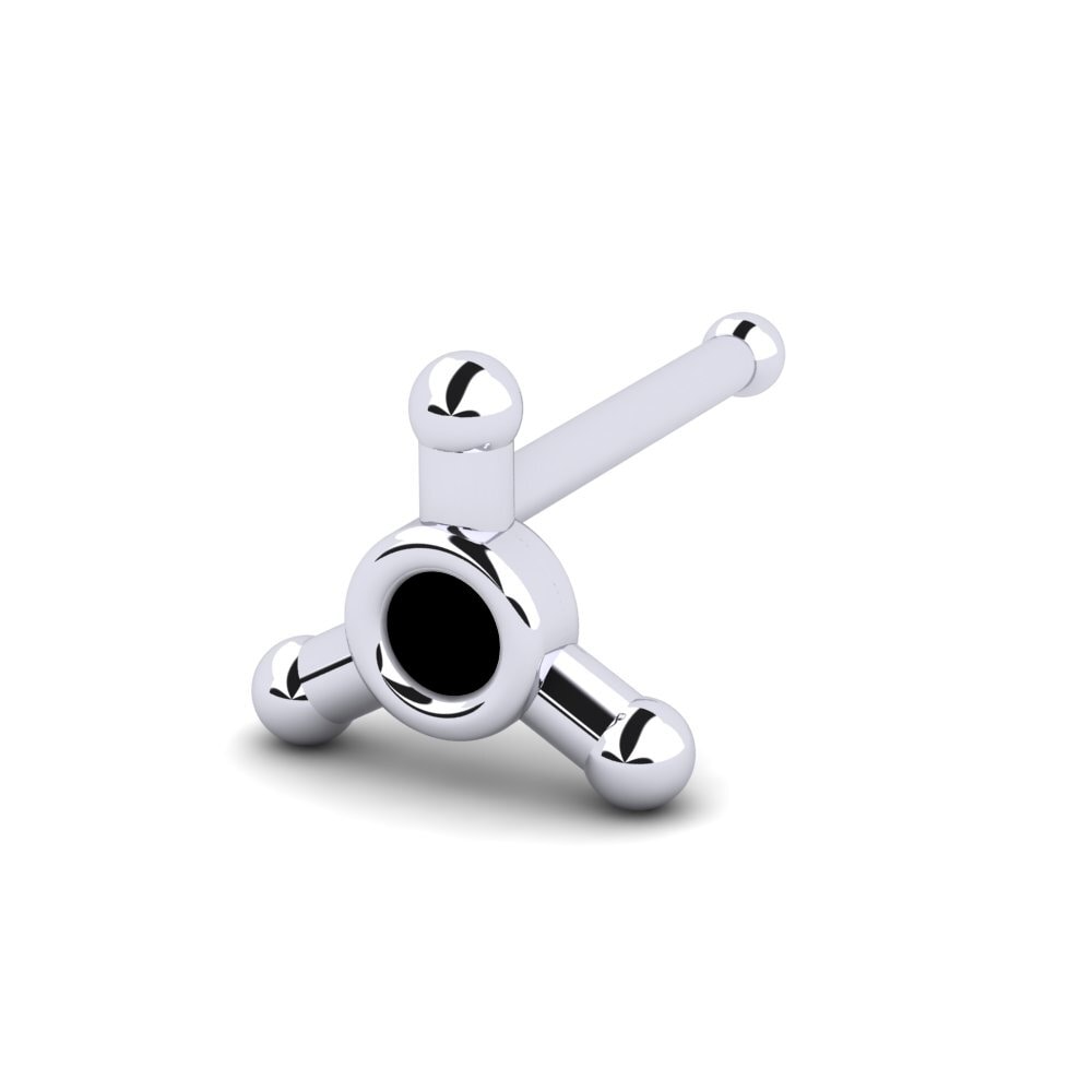 Black Sapphire Nose Pin Benessory