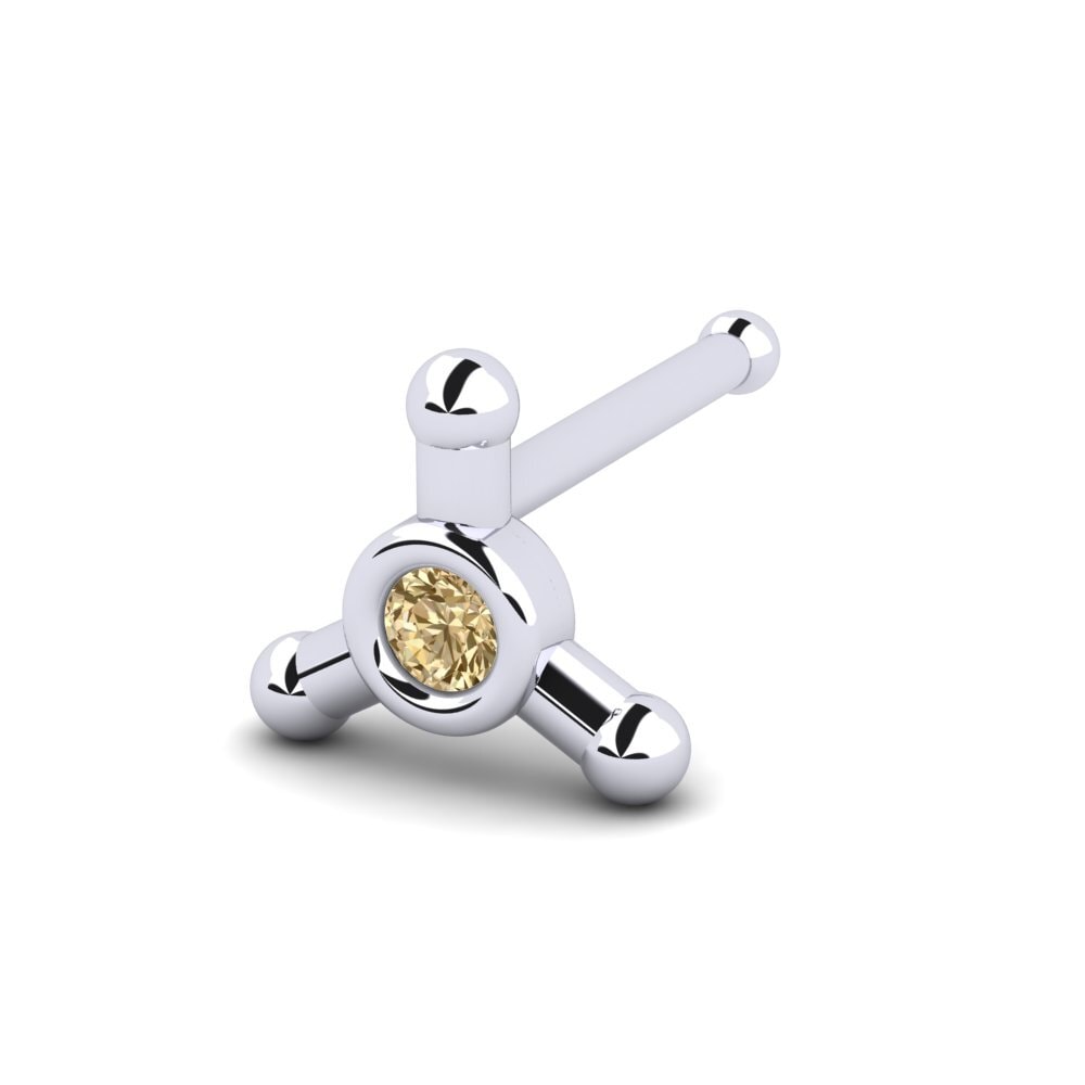 Diamant Brun Piercing Nez Benessory
