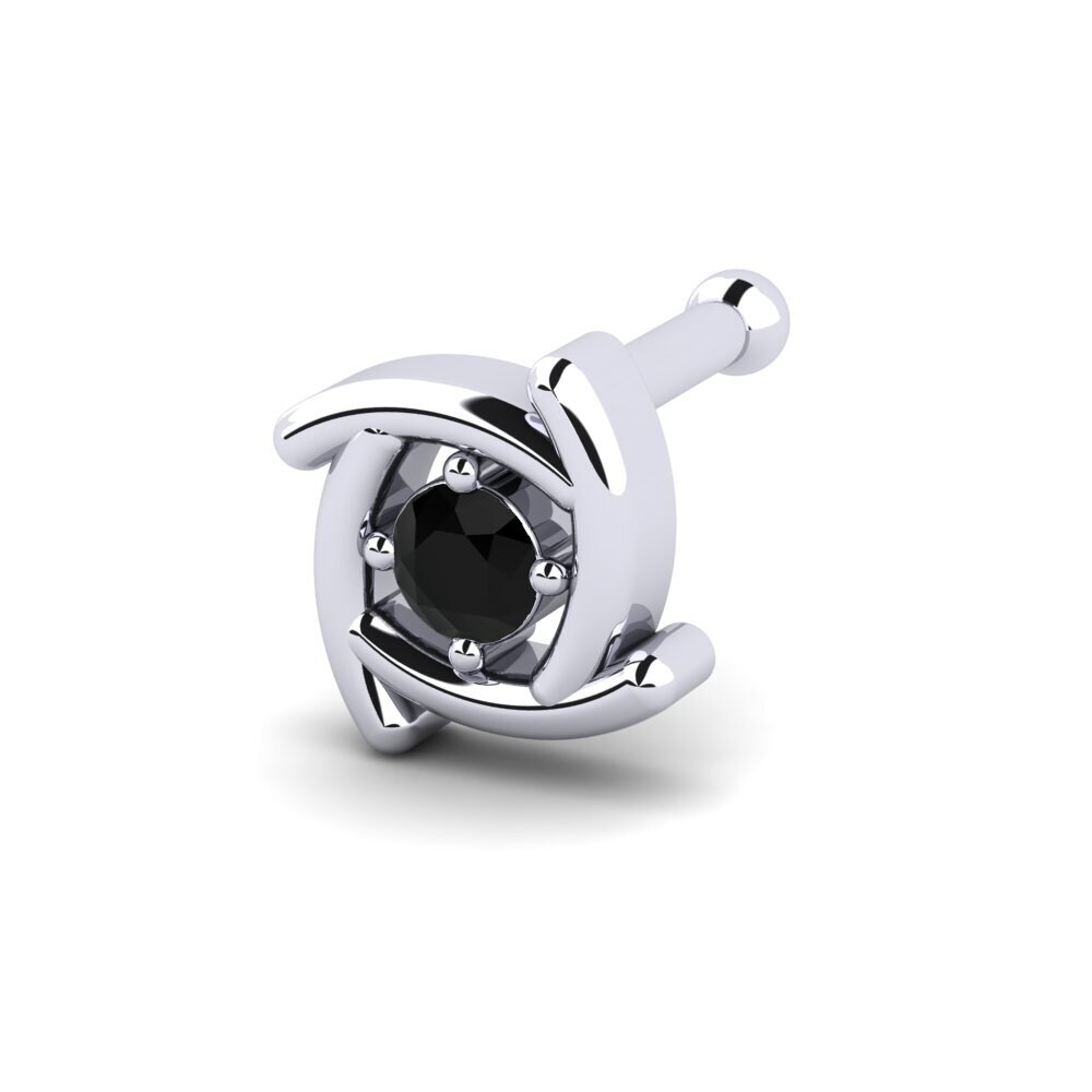 Black Sapphire Nose Pin Bicel