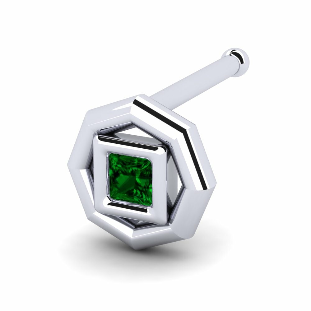 Groene Zirkoon Neus Pin Bluewolf