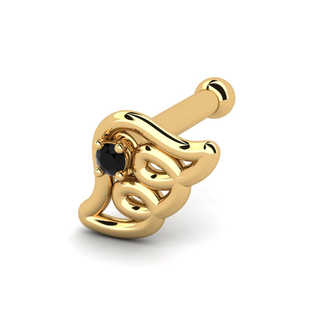 Black Sapphire Nose Pin Boden