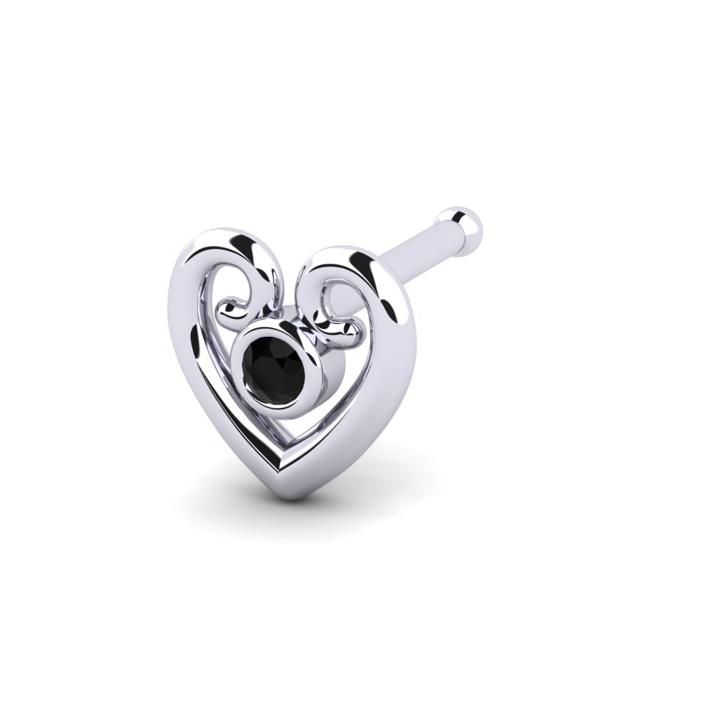Black Sapphire Nose Pin Bopsor