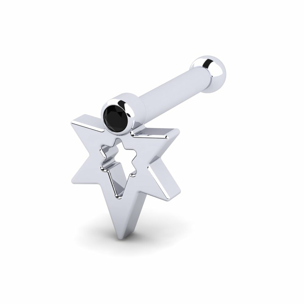Black Sapphire Nose Pin Boycher