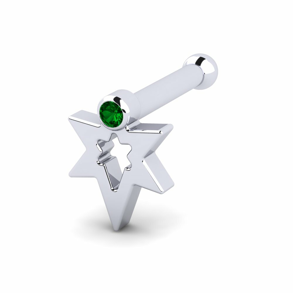 Groene Zirkoon Neus Pin Boycher