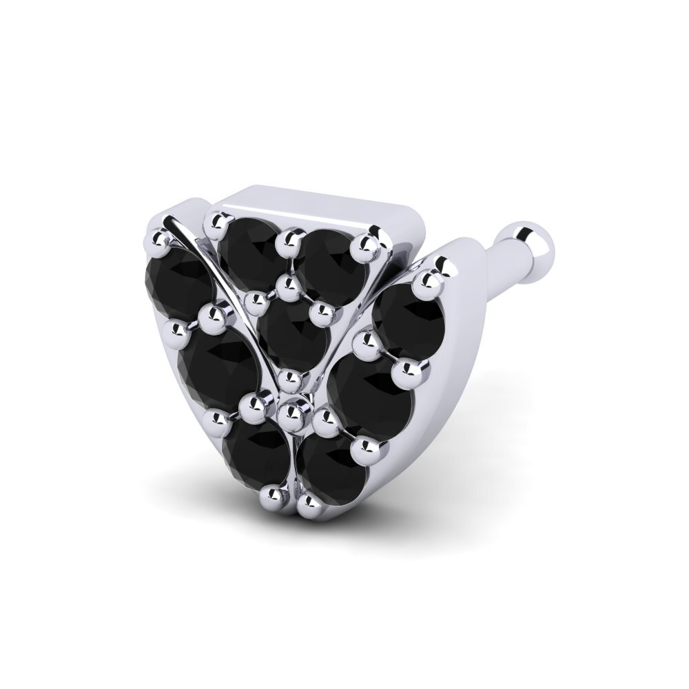 Black Sapphire Nose Pin Boyed