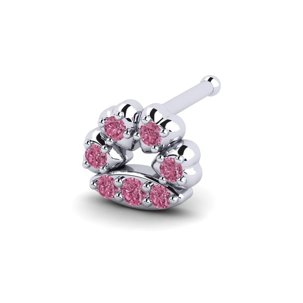 Grenat de Rhodolite Piercing Nez Bucat