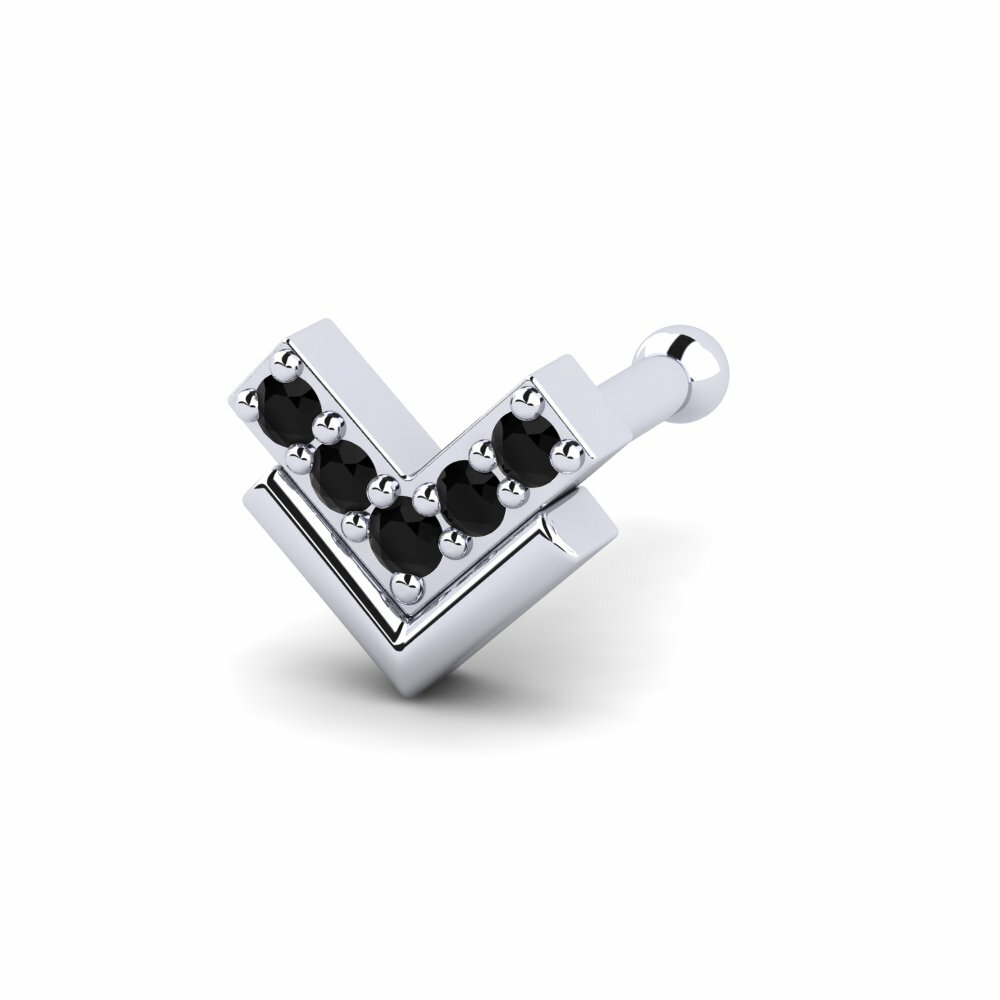 Black Sapphire Nose Pin Cesigatoni