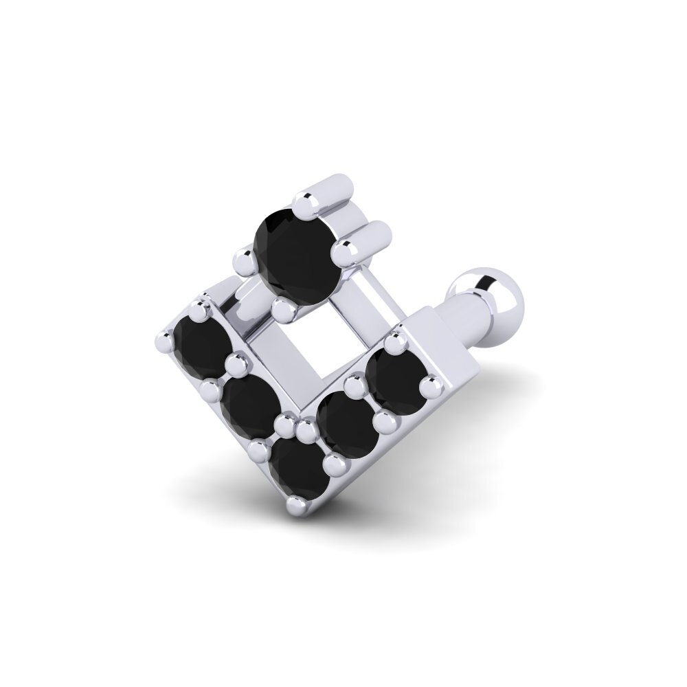 Black Sapphire Nose Pin Cleop