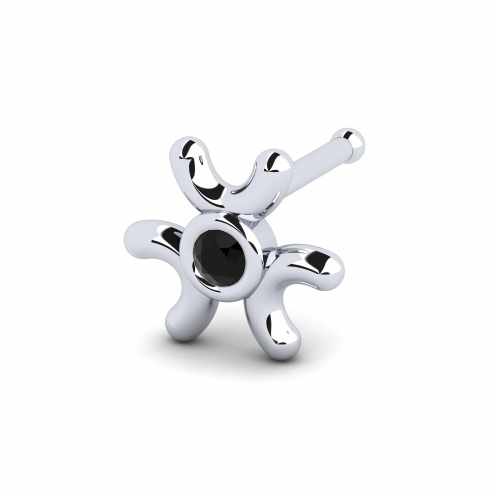 Black Sapphire Nose Pin Compatry