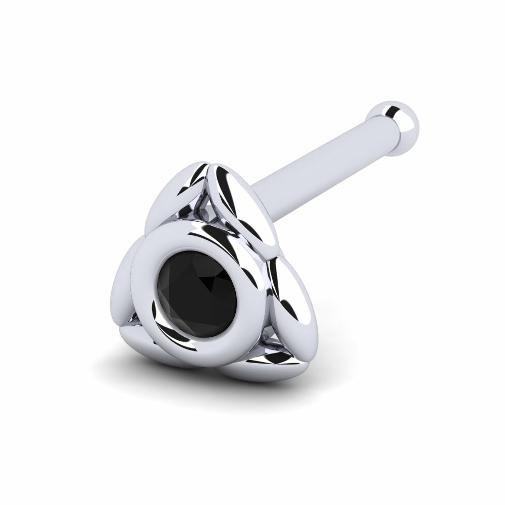 Black Sapphire Nose Pin Control